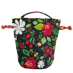 Hohloma Drawstring Bucket Bag by goljakoff