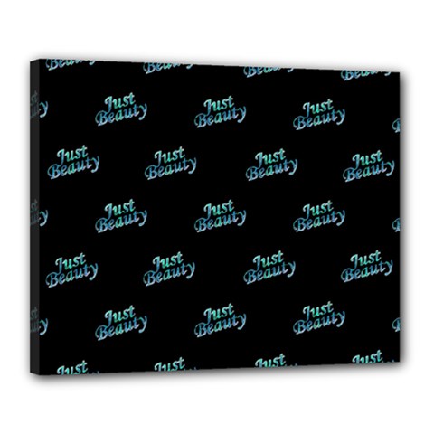 Just Beauty Words Motif Print Pattern Canvas 20  X 16  (stretched) by dflcprintsclothing