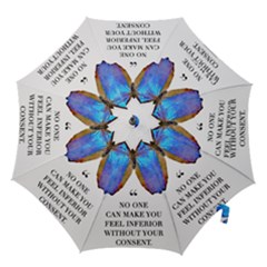 Inferior Quote Butterfly Hook Handle Umbrellas (medium) by SheGetsCreative