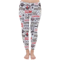 Coffee Love Classic Winter Leggings by designsbymallika