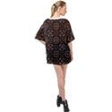 Dark Seamless Gemoetric Print Mosaic Oversized Chiffon Top View2