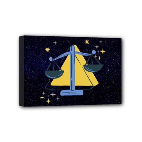 Horoscope Libra Astrology Zodiac Mini Canvas 6  X 4  (stretched) by Mariart