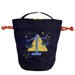 Horoscope Libra Astrology Zodiac Drawstring Bucket Bag by Mariart