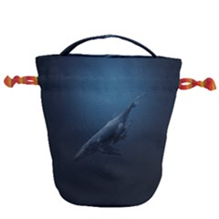 Whales Family Drawstring Bucket Bag by goljakoff