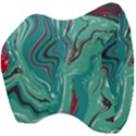 Green Vivid Marble Pattern 2 Velour Head Support Cushion View4