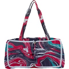 Red Vivid Marble Pattern 3 Multi Function Bag by goljakoff