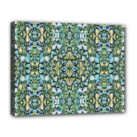Stones Ornament Mosaic Print Pattern Canvas 14  X 11  (stretched) by dflcprintsclothing