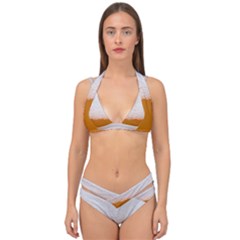 Beer Foam Bubbles Alcohol  Glass Double Strap Halter Bikini Set by Amaryn4rt