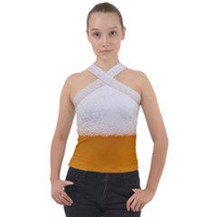 Beer Foam Bubbles Alcohol  Glass Cross Neck Velour Top by Amaryn4rt
