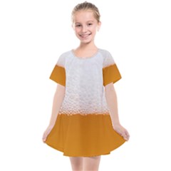 Beer Foam Bubbles Alcohol  Glass Kids  Smock Dress by Amaryn4rt