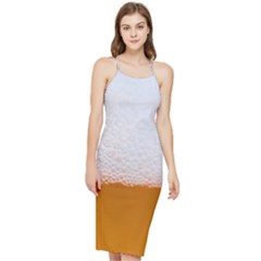 Beer Foam Bubbles Alcohol  Glass Bodycon Cross Back Summer Dress by Amaryn4rt