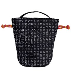 Alchemical Symbols - Collected Inverted Drawstring Bucket Bag by WetdryvacsLair