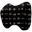 Electrical Symbols Callgraphy Short Run Inverted Head Support Cushion View4
