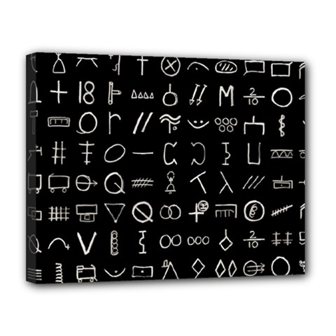 Hobo Signs Collected Inverted Canvas 14  X 11  (stretched) by WetdryvacsLair