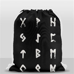 Elder Futhark Rune Set Collected Inverted Drawstring Bag (small) by WetdryvacsLair