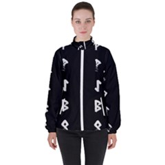 Elder Futhark Rune Set Collected Inverted Women s High Neck Windbreaker by WetdryvacsLair