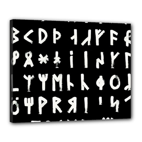 Complete Dalecarlian Rune Set Inverted Canvas 20  X 16  (stretched) by WetdryvacsLair