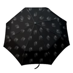 Arfican Head Sculpture Motif Print Pattern Folding Umbrellas by dflcprintsclothing