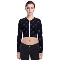 Arfican Head Sculpture Motif Print Pattern Long Sleeve Zip Up Bomber Jacket by dflcprintsclothing