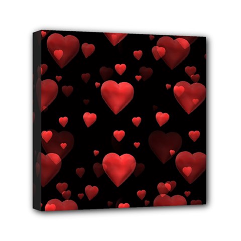 Multicoeur Mini Canvas 6  X 6  (stretched) by sfbijiart