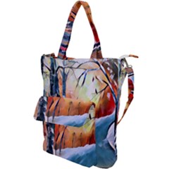 Paysage D hiver Shoulder Tote Bag by sfbijiart