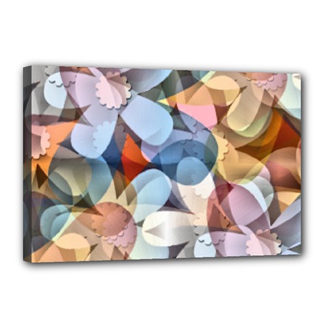 Multifleurs Canvas 18  X 12  (stretched) by sfbijiart
