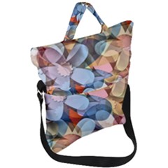 Motif Florale Fold Over Handle Tote Bag by sfbijiart