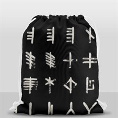 Ogham Rune Set Complete Inverted Drawstring Bag (small) by WetdryvacsLair