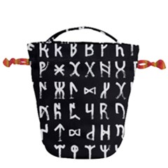Macromannic Runes Collected Inverted Drawstring Bucket Bag by WetdryvacsLair
