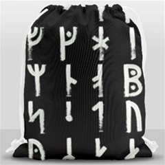 Medieval Runes Collected Inverted Complete Drawstring Bag (large) by WetdryvacsLair