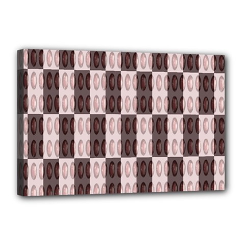 Rosegold Beads Chessboard Canvas 18  X 12  (stretched) by Sparkle