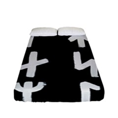 Younger Futhark Rune Set Collected Inverted Fitted Sheet (full/ Double Size) by WetdryvacsLair