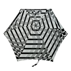 Nine Bar Monochrome Fade Squared Bend Mini Folding Umbrellas by WetdryvacsLair