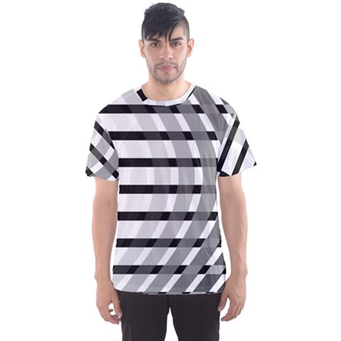 Nine Bar Monochrome Fade Squared Bend Men s Sport Mesh Tee by WetdryvacsLair