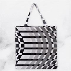Nine Bar Monochrome Fade Squared Bend Grocery Tote Bag by WetdryvacsLair