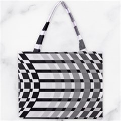 Nine Bar Monochrome Fade Squared Bend Mini Tote Bag by WetdryvacsLair