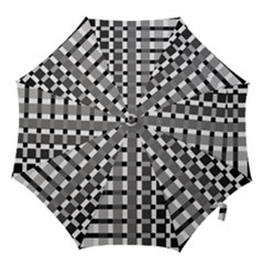 Nine Bar Monochrome Fade Squared Pulled Inverted Hook Handle Umbrellas (large) by WetdryvacsLair
