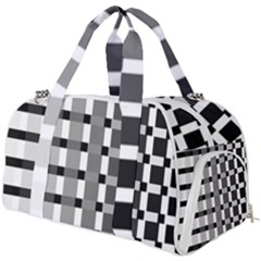 Nine Bar Monochrome Fade Squared Pulled Inverted Burner Gym Duffel Bag by WetdryvacsLair