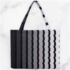 Nine Bar Monochrome Fade Squared Pulled Mini Tote Bag by WetdryvacsLair