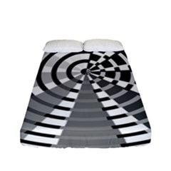 Nine Bar Monochrome Fade Squared Wheel Fitted Sheet (full/ Double Size) by WetdryvacsLair