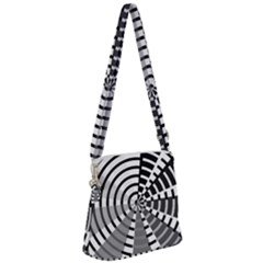 Nine Bar Monochrome Fade Squared Wheel Zipper Messenger Bag by WetdryvacsLair
