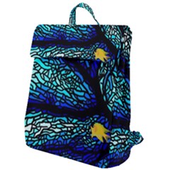 Sea-fans-diving-coral-stained-glass Flap Top Backpack by Sapixe