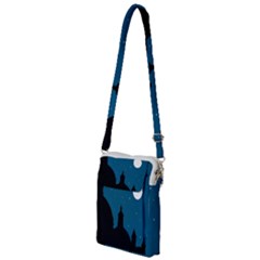 Silhouette Night Scene Cityscape Illustration Multi Function Travel Bag by dflcprintsclothing