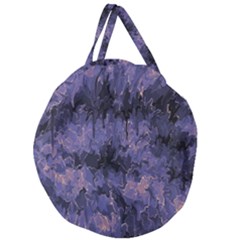 Purple And Yellow Abstract Giant Round Zipper Tote by Dazzleway