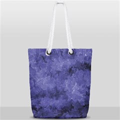 Lilac Abstract Full Print Rope Handle Tote (small) by Dazzleway