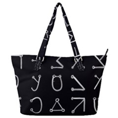 Heinrich Cornelius Agrippa Of Occult Philosophy 1651 Angelic Alphabet Or Celestial Writing Collected Inverted Full Print Shoulder Bag by WetdryvacsLair
