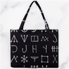 Heinrich Cornelius Agrippa Of Occult Philosophy 1651 Malachim Alphabet Collected Inverted Square Mini Tote Bag by WetdryvacsLair
