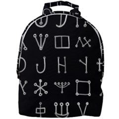 Heinrich Cornelius Agrippa Of Occult Philosophy 1651 Malachim Alphabet Collected Inverted Square Mini Full Print Backpack by WetdryvacsLair