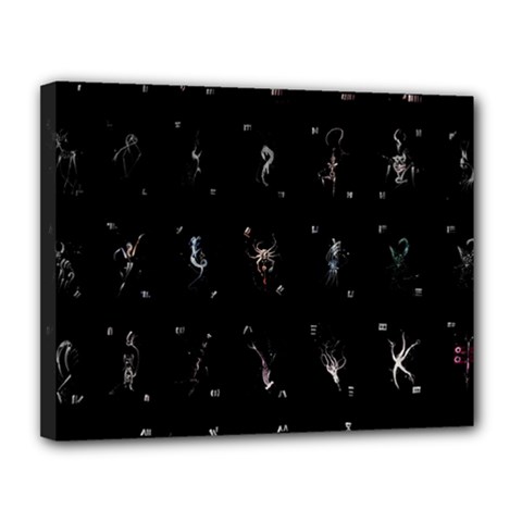 Brush And Ink Card Sequence Collected Canvas 14  X 11  (stretched) by WetdryvacsLair
