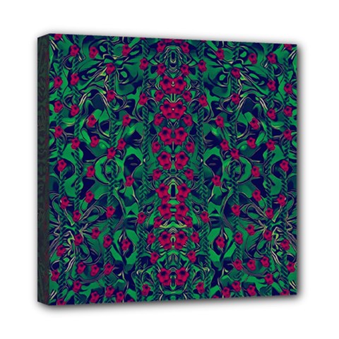 Tree Flower Paradise Of Inner Peace And Calm Pop-art Mini Canvas 8  X 8  (stretched) by pepitasart